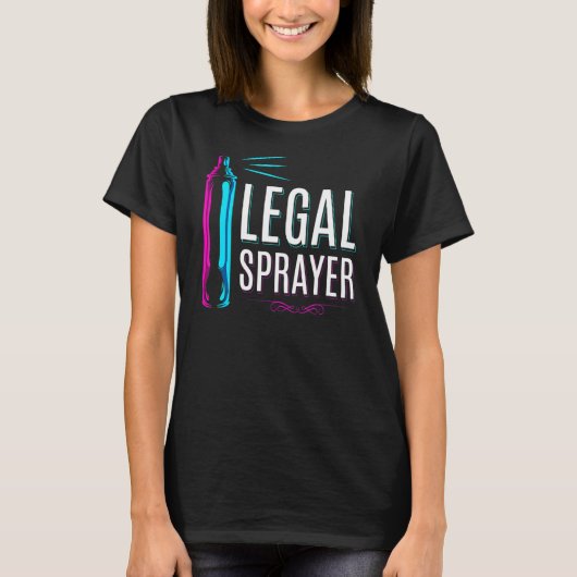 Vrouwen Hairdresser Hairspray Legal Sprayer Hair S T-shirt (Voorkant)