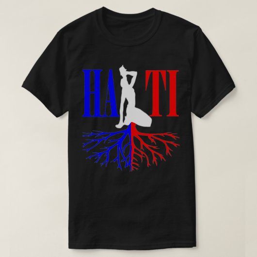 Vrouwen Haïtiaanse roet Pride Haïti Vlag Dag Onafh T-shirt (Design voorkant)