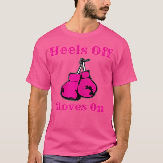 Vrouwen hakken uit handschoenen op boksen Shirt ca (Voorkant)
