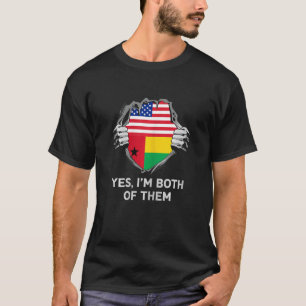 Vrouwen Half Amerikaans Half Bissau Guinee Verenig T-shirt