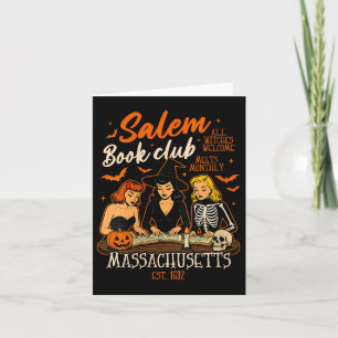 Vrouwen Halloween boek lezen heks Salem boek club Kaart