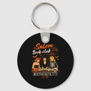 Vrouwen Halloween boek lezen heks Salem boek club Sleutelhanger