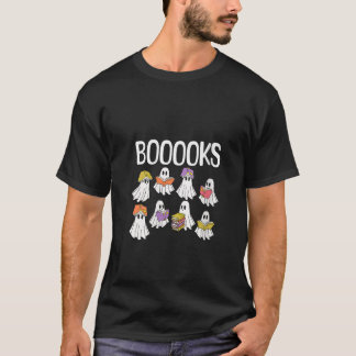 Vrouwen Halloween Boeken Schattigee Ghost Leesboek T-shirt