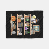 Vrouwen halloween boeken spook fleece deken (Voorkant (Horizontaal))