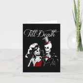 Vrouwen Halloween Bruiloft Gotische bruid bruidego Kaart (Voorkant)