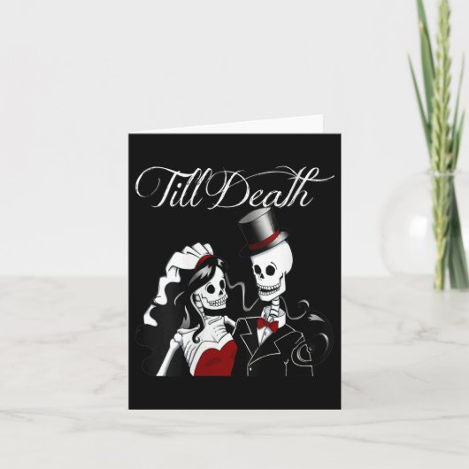 Vrouwen Halloween Bruiloft Gotische bruid bruidego Kaart (Voorkant)