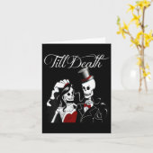 Vrouwen Halloween Bruiloft Gotische bruid bruidego Kaart (Gele Bloem)