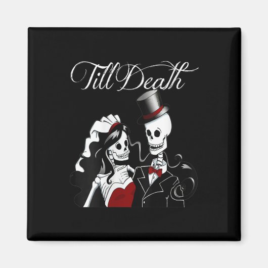 Vrouwen Halloween Bruiloft Gotische bruid bruidego Magneet (Voorkant)