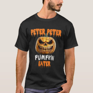 Vrouwen Halloween Grappig Peter Pumpkin Eater VNec T-shirt