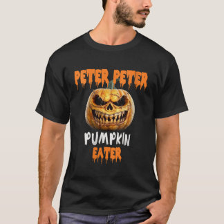 Vrouwen Halloween Grappig Peter Pumpkin Eater VNec T-shirt
