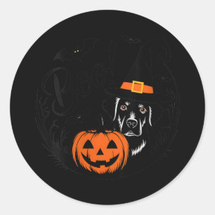 Vrouwen Halloween Griezelige Zwarte Labrador Retri Ronde Sticker