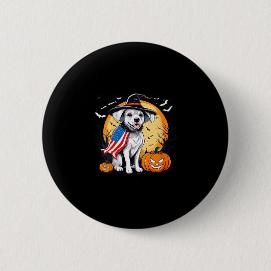 Vrouwen halloween hond ronde button 5,7 cm (Voorkant)