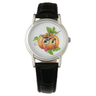 Vrouwen Halloween Horloge Grappig Pompoen Gezicht