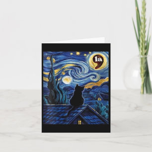 Vrouwen Halloween Sterrennacht Black Cat Comma La Kaart