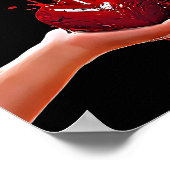 vrouwen hand houden bloederige hart gebroken Art Poster (Hoek)