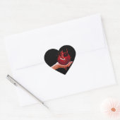 vrouwen hand houden bloederige hart gebroken Art Sticker (Envelop)
