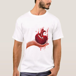 vrouwen hand houden bloederige hart gebroken Art T-shirt