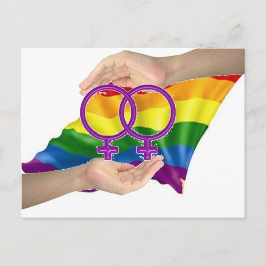Vrouwen handen en symbolen briefkaart (Voorkant)