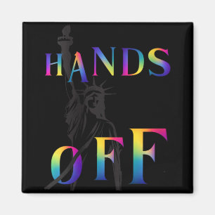 Vrouwen Handen Van Verzet Regenboogstandbeeld Van Magneet