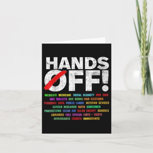 Vrouwen Hands-off protest V-hals Kaart (Voorkant)