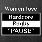 Vrouwen Hardcore Rugby Basic T-shirt