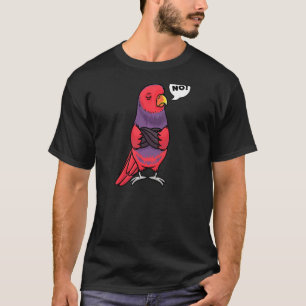 Vrouwen Hardnekkige Violet Necked Lory Parrot T-shirt