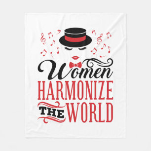 Vrouwen harmoniseren de World Barbershop Singing Fleece Deken