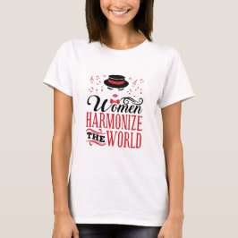 Vrouwen harmoniseren de World Barbershop Singing T-shirt