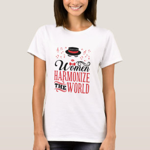 Vrouwen harmoniseren de World Barbershop Singing T-shirt