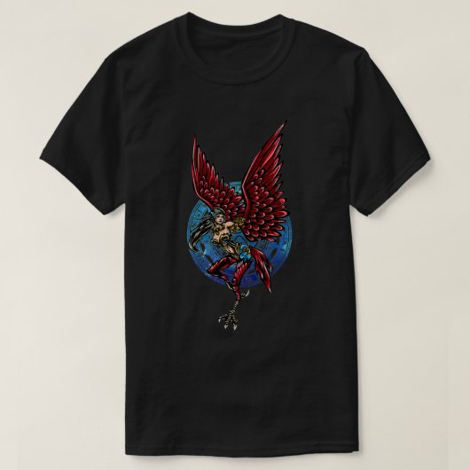 Vrouwen Harpy Ancient Griekse mythologie Gods en M T-shirt (Design voorkant)
