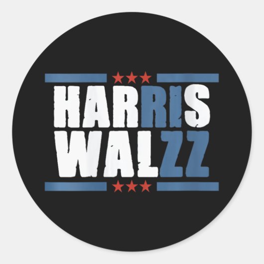 Vrouwen Harris Wz Rizz Grappig Stemmen Kamala Pres Ronde Sticker (Voorkant)