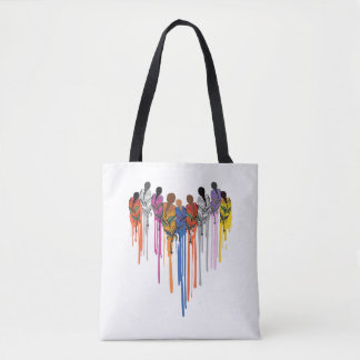 Vrouwen Hartvorm Waterverf Indiaans Tote Bag