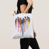 Vrouwen Hartvorm Waterverf Indiaans  Tote Bag (Dichtbij)
