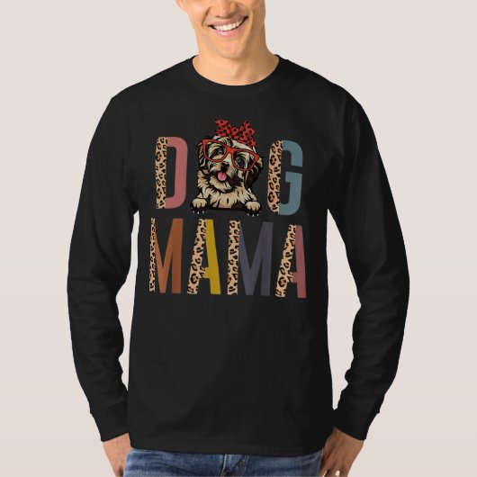 Vrouwen Havanese Mama Leopard Print Hond Mam T-shirt (Voorkant)
