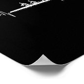 Vrouwen Heartbeat Rowing Crew Line Stroke Sart Ath Poster (Hoek)