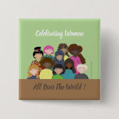 Vrouwen hebben een feministische knop vierkante button 5,1 cm (Voorkant)