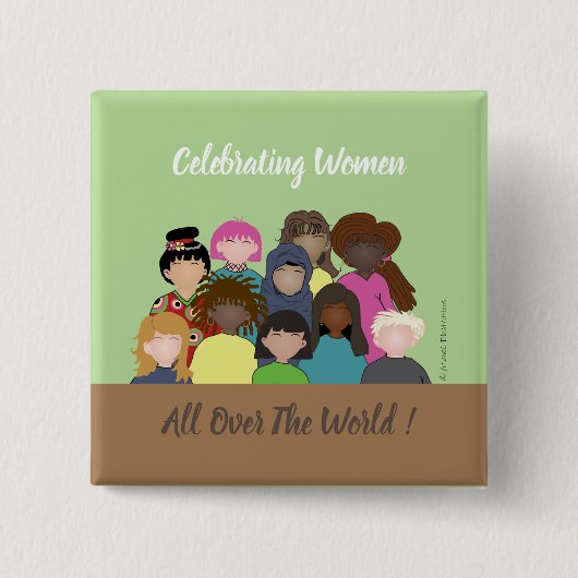 Vrouwen hebben een feministische knop vierkante button 5,1 cm (Voorkant)