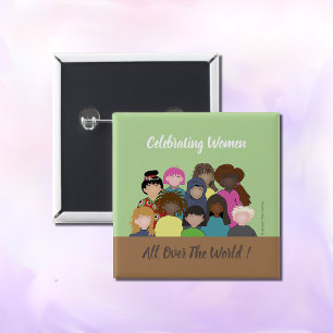 Vrouwen hebben een feministische knop vierkante button 5,1 cm