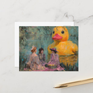 Vrouwen hebben een picknick met de reusachtige een briefkaart