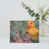 Vrouwen hebben een picknick met de reusachtige een briefkaart (Staand voorkant)