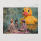 Vrouwen hebben een picknick met de reusachtige een briefkaart (Voorkant)