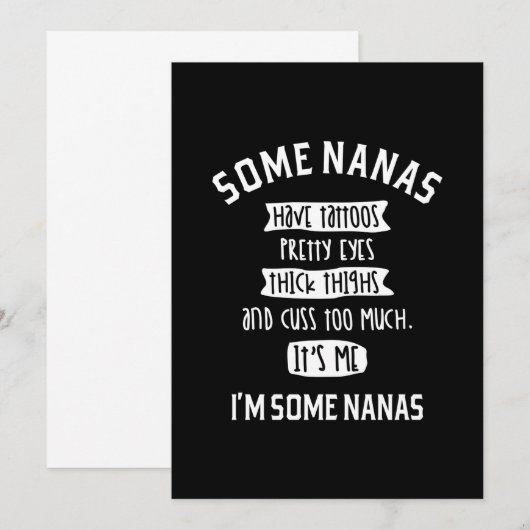 Vrouwen hebben een te veel grappige Nanas Gifts Kaart (Voorkant / Achterkant)