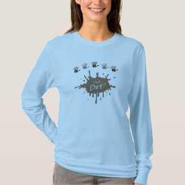 Vrouwen hebben een vuile lange hoes t-shirt