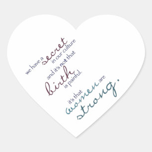 vrouwen hebben sterke zelfklever hart sticker