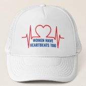 Vrouwen hebben te veel hartslagen te vaak trucker pet (Voorkant)
