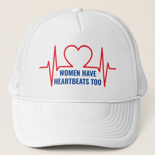 Vrouwen hebben te veel hartslagen te vaak trucker pet (Voorkant)