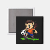 Vrouwen Hedgehog Voetballer V-nek Magneet (Voorkant / Achterkant)