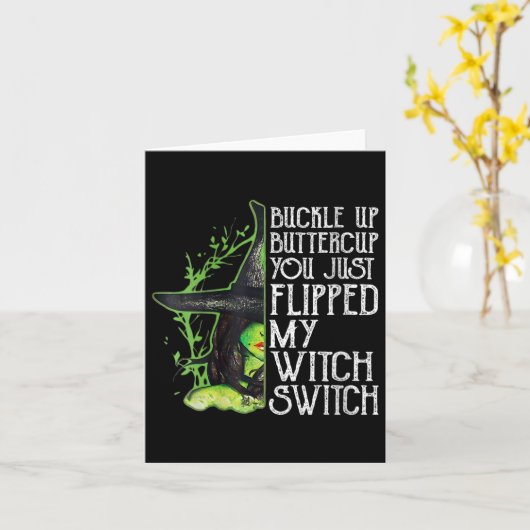 Vrouwen heks gesp boterbloem je net omgedraaid kaart (Gele Bloem)