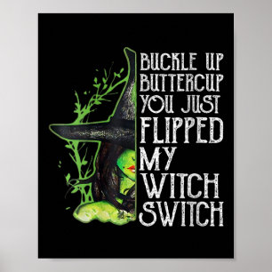 Vrouwen heks gesp boterbloem je net omgedraaid poster