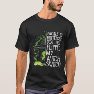 Vrouwen heks gesp boterbloem je net omgedraaid t-shirt